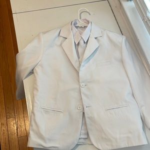 Three piece white boy Communion Suit